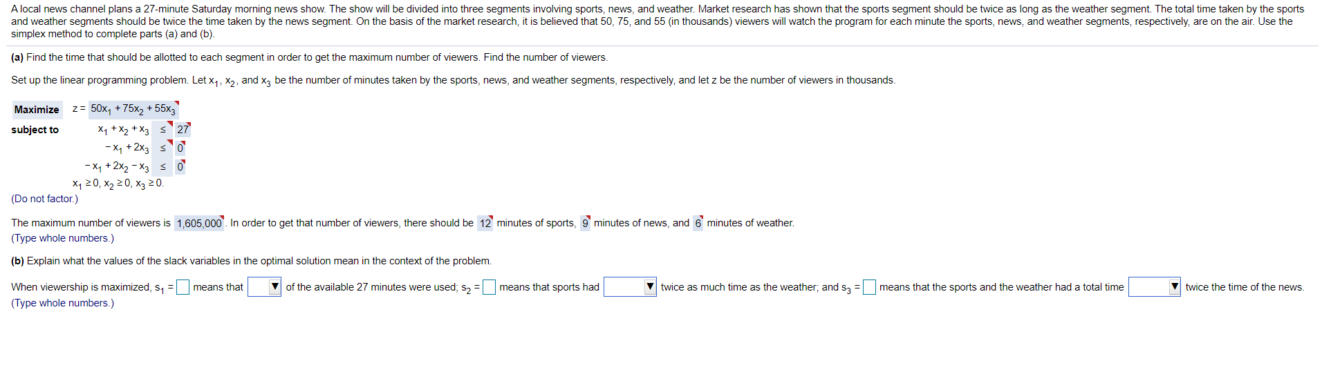 Solved A local news channel plans a 27minute Saturday