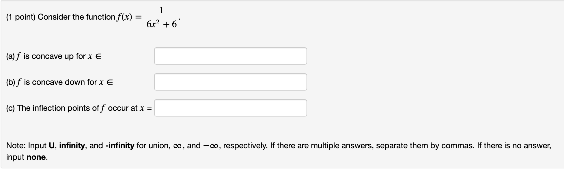 Solved (1 point) Consider the function f(x) = x3 – 8x2 + 3x | Chegg.com