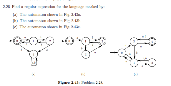 Solved 2.28 Find a regular expression for the language | Chegg.com