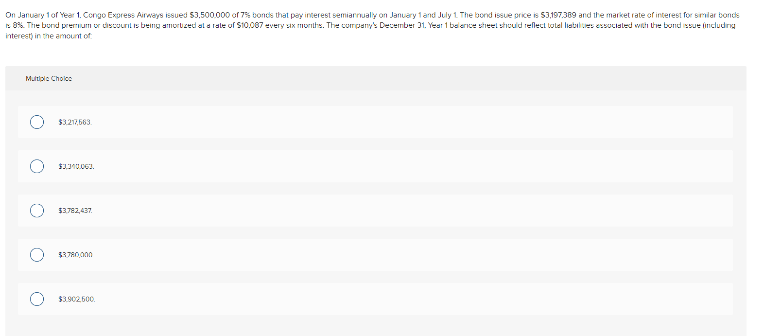 Solved On January 1 of Year 1, Congo Express Airways issued