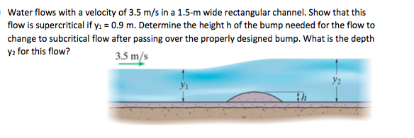 Solved Water flows with a velocity of 3.5 m/s in a 1.5-m | Chegg.com