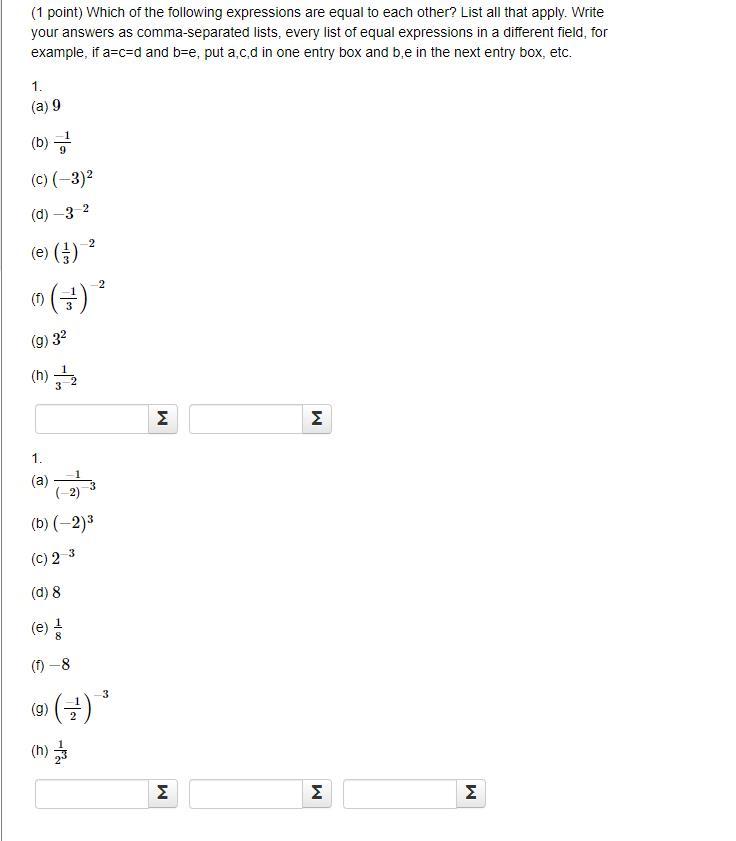 Solved 1 Point Which Of The Following Expressions Are