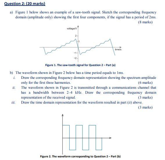 Question 2: (20 marks) a) Figure 1 below shows an | Chegg.com
