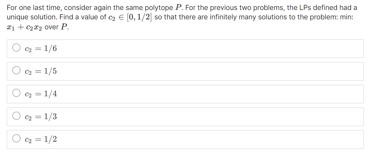 For one last time, consider again the same polytope | Chegg.com