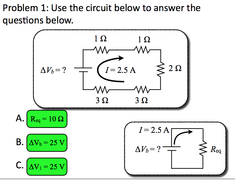 Solved Problem 1: Use the circuit below to answer the | Chegg.com