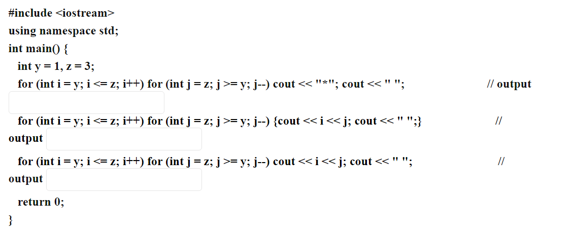 Solved #include using namespace std; int main() { int y = | Chegg.com