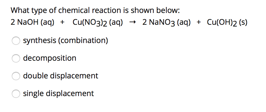 Cu No3 2 Naoh Reaction Type