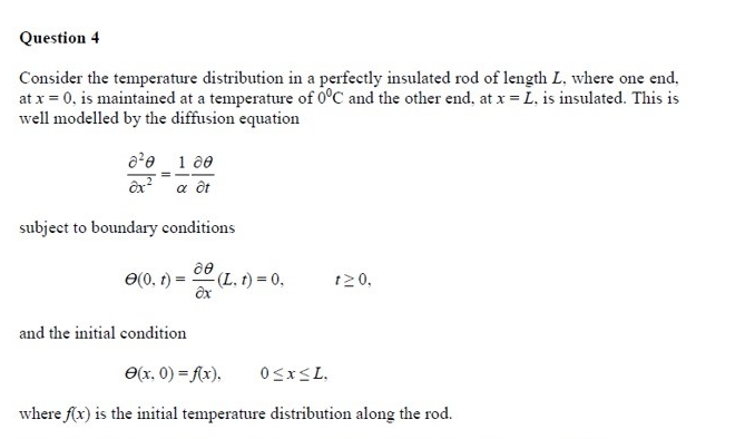 Solved Question 4 Consider the temperature distribution in a | Chegg.com