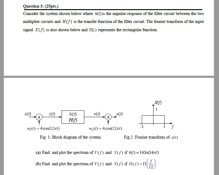 Solved Question 3: (25pts.) Consider the system shown below | Chegg.com