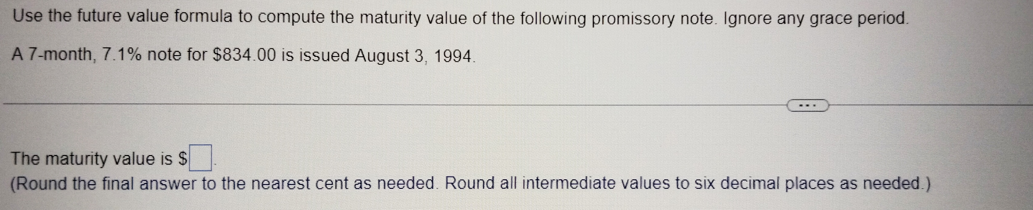 Solved Use the future value formula to compute the maturity | Chegg.com