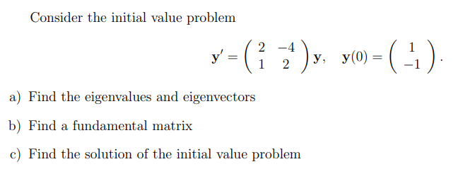 Solved Consider the initial value problem | Chegg.com