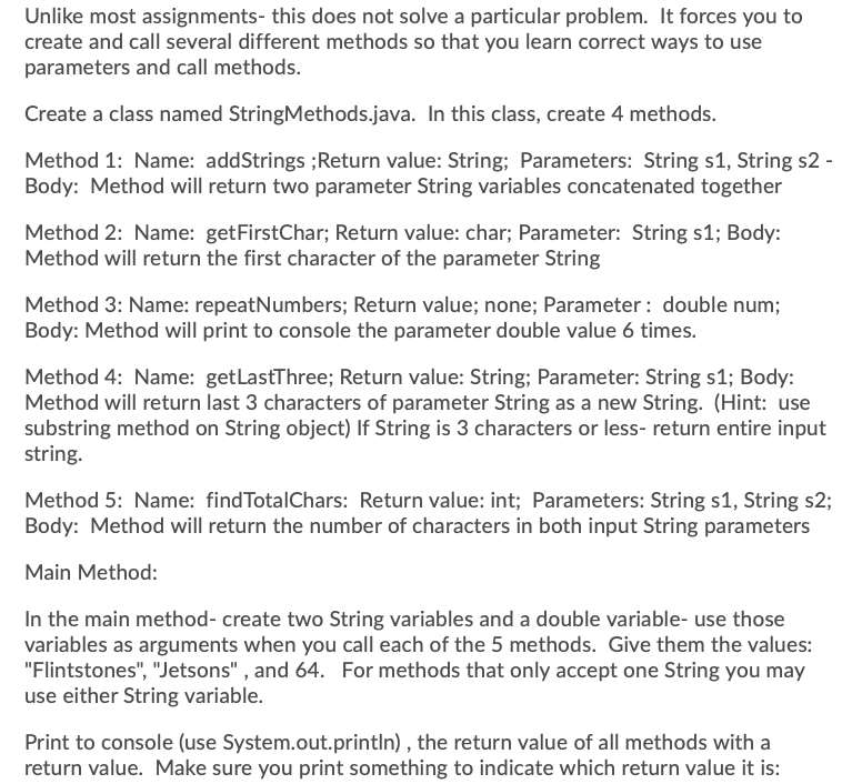 Solved Unlike most assignments- this does not solve a | Chegg.com
