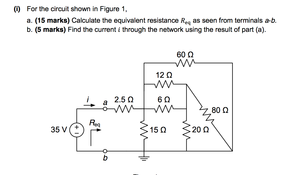 Solved (i) For the circuit shown in Figure 1, a. (15 marks) | Chegg.com