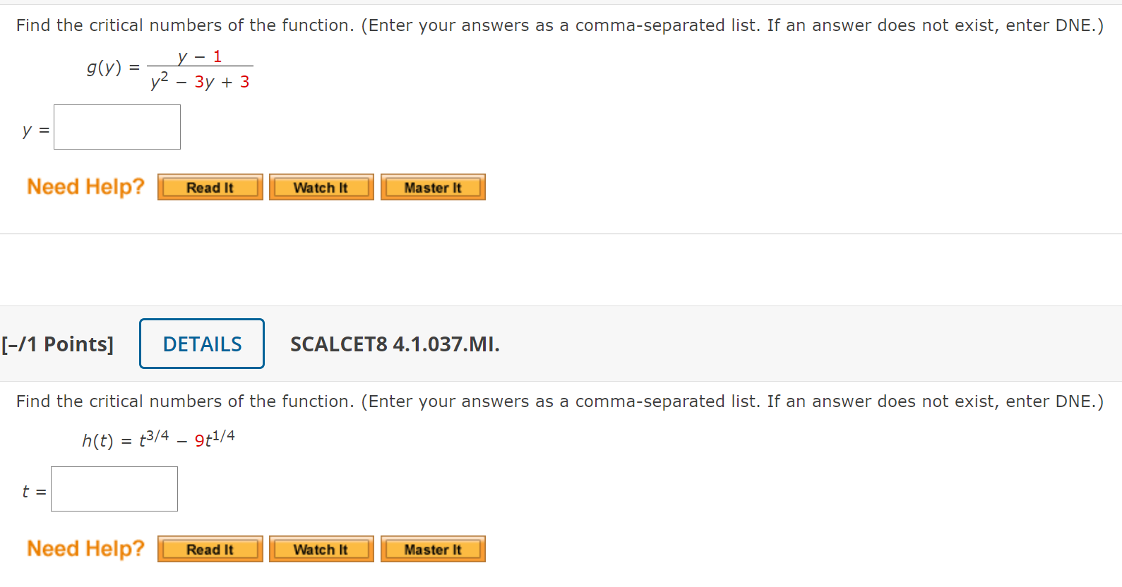 Solved Find the critical numbers of the function. (Enter | Chegg.com