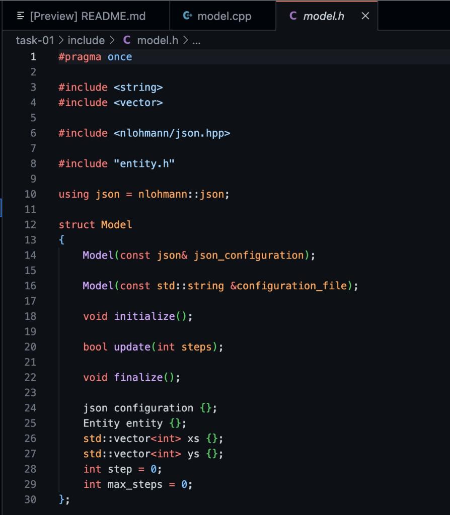 Solved While the structure of our program and much of the | Chegg.com