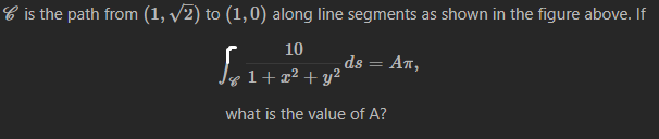 Solved C is the path from (1,2) to (1,0) along line segments | Chegg.com