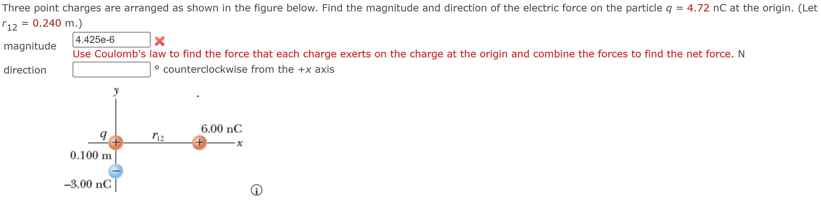 Solved Three point charges are arranged as shown in the | Chegg.com