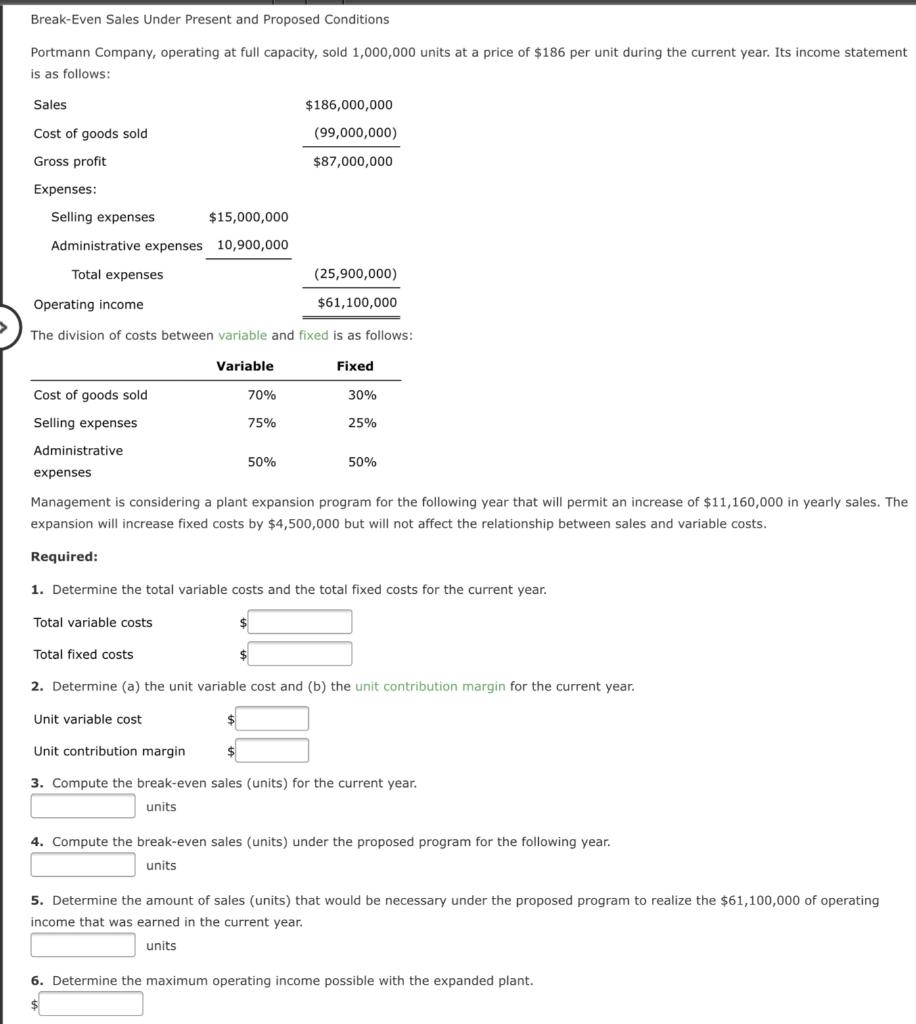 solved-break-even-sales-under-present-and-proposed-chegg