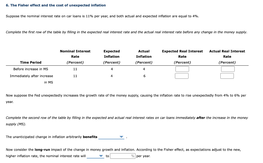 solved-6-the-fisher-effect-and-the-cost-of-unexpected-chegg