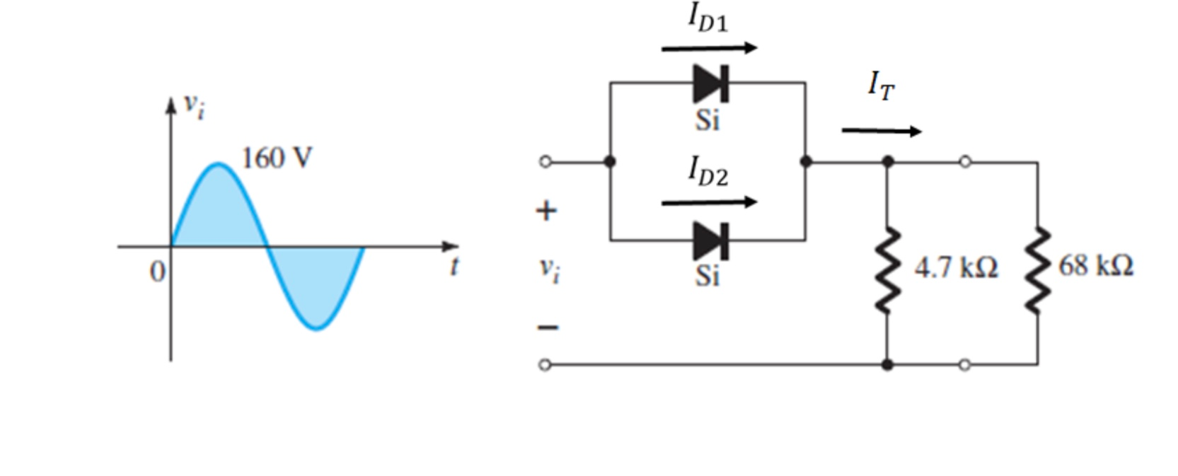 Solved Find the current in each diode, 𝐼𝐷1, 𝐼𝐷2, at the | Chegg.com