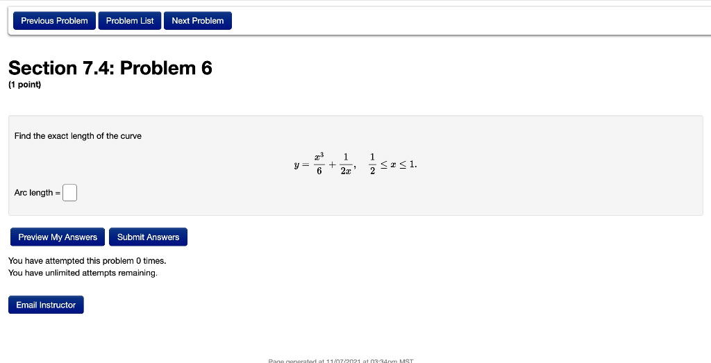 Solved Previous Problem Problem List Next Problem Section | Chegg.com