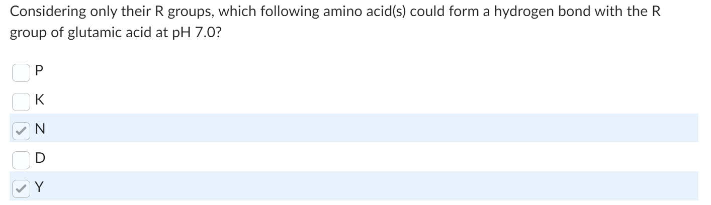 Solved Considering only their R groups, which following | Chegg.com