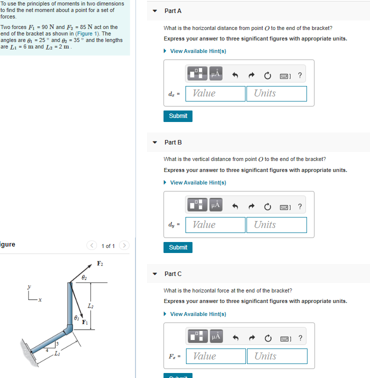 Solved Part A To use the principles of moments in two | Chegg.com