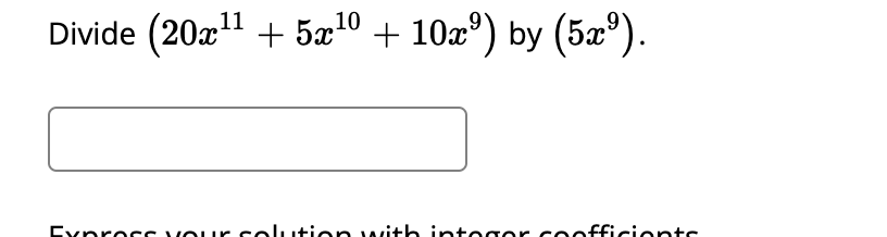 Solved 20x11 5x10 10x9 Chegg Com   PhpqBxqSn