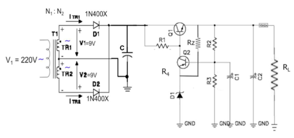 Solved Using the rectifier circuit transformer and rectifier | Chegg.com