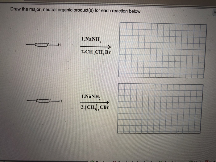 Solved Draw the major, neutral organic product(s) for each
