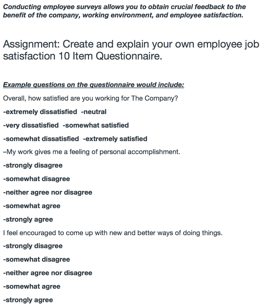 Solved Conducting Employee Surveys Allows You To Obtain | Chegg.com