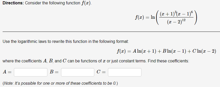 Solved Directions: Consider the following function f(2) f(x) | Chegg.com