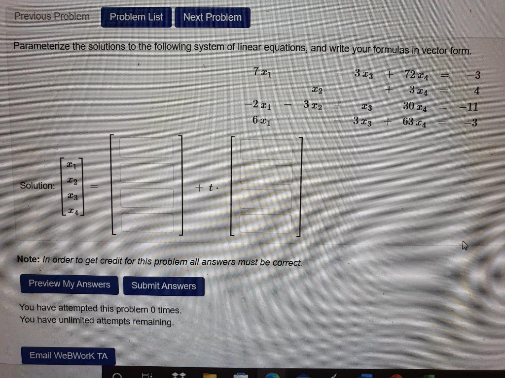Solved Previous Problem Problem List Next Problem | Chegg.com