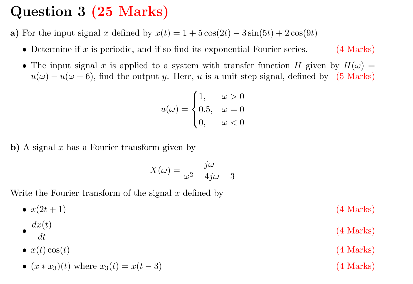 Solved a) For the input signal x defined by