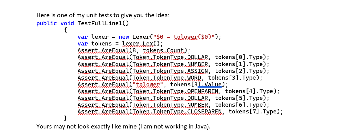 Unit test expectation go up for this assignment. You | Chegg.com