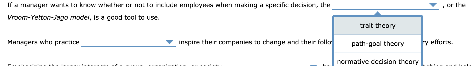 Solved 1 or the If a manager wants to know whether or not to | Chegg.com