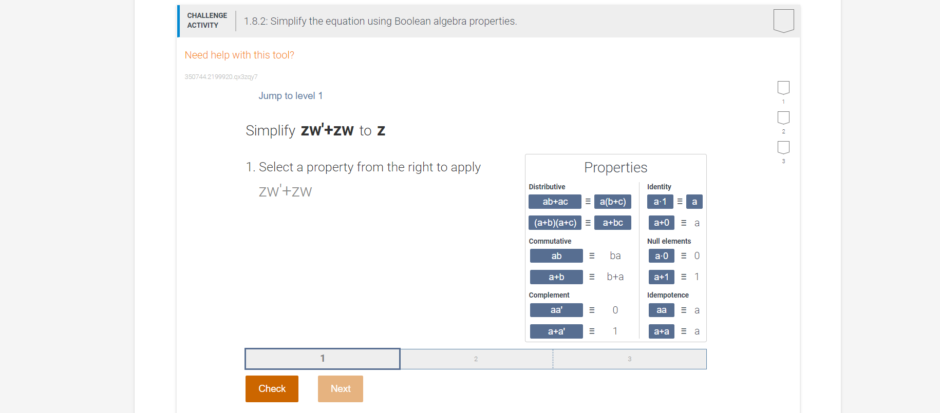 Solved CHALLENGE ACTIVITY 1.8.2: Simplify the equation using | Chegg.com