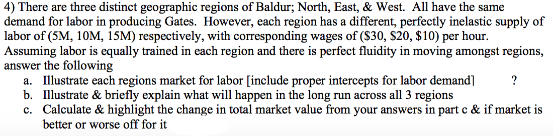 Solved 4) There are three distinct geographic regions of | Chegg.com