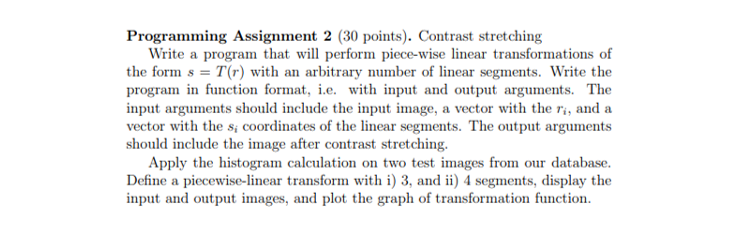Programming Assignment 2 (30 points). Contrast | Chegg.com