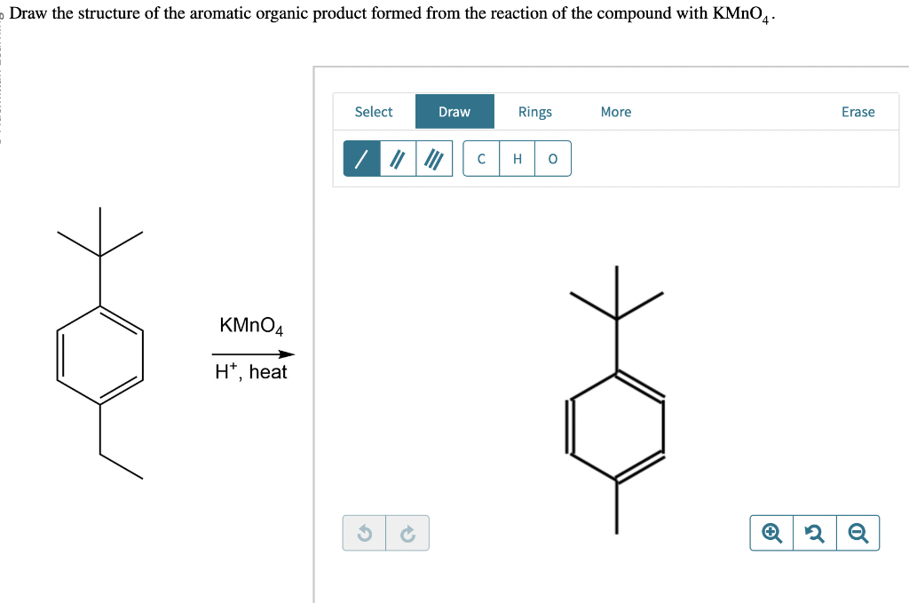 draw the structure of the aromatic product from the following reaction kmno4