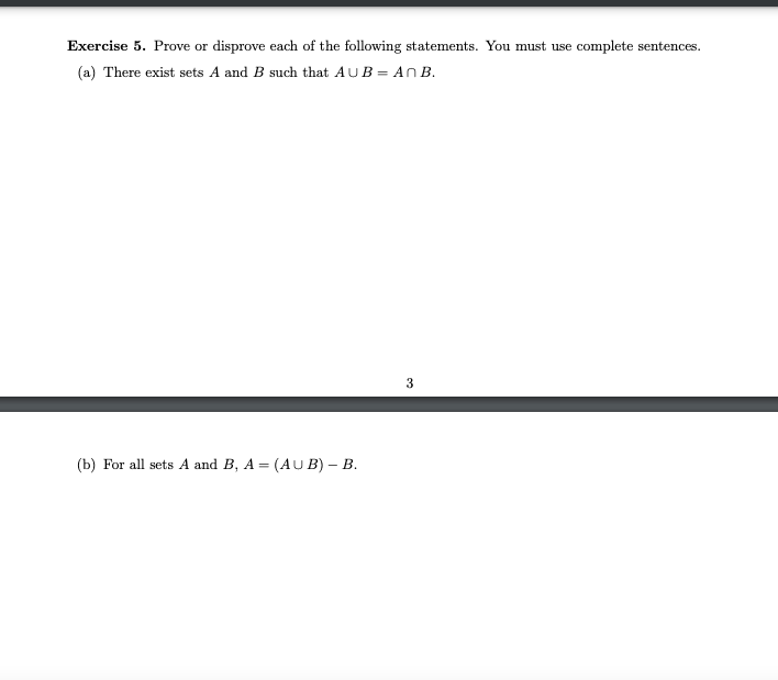 Solved Exercise 2. Complete the following. (a) Write out the | Chegg.com
