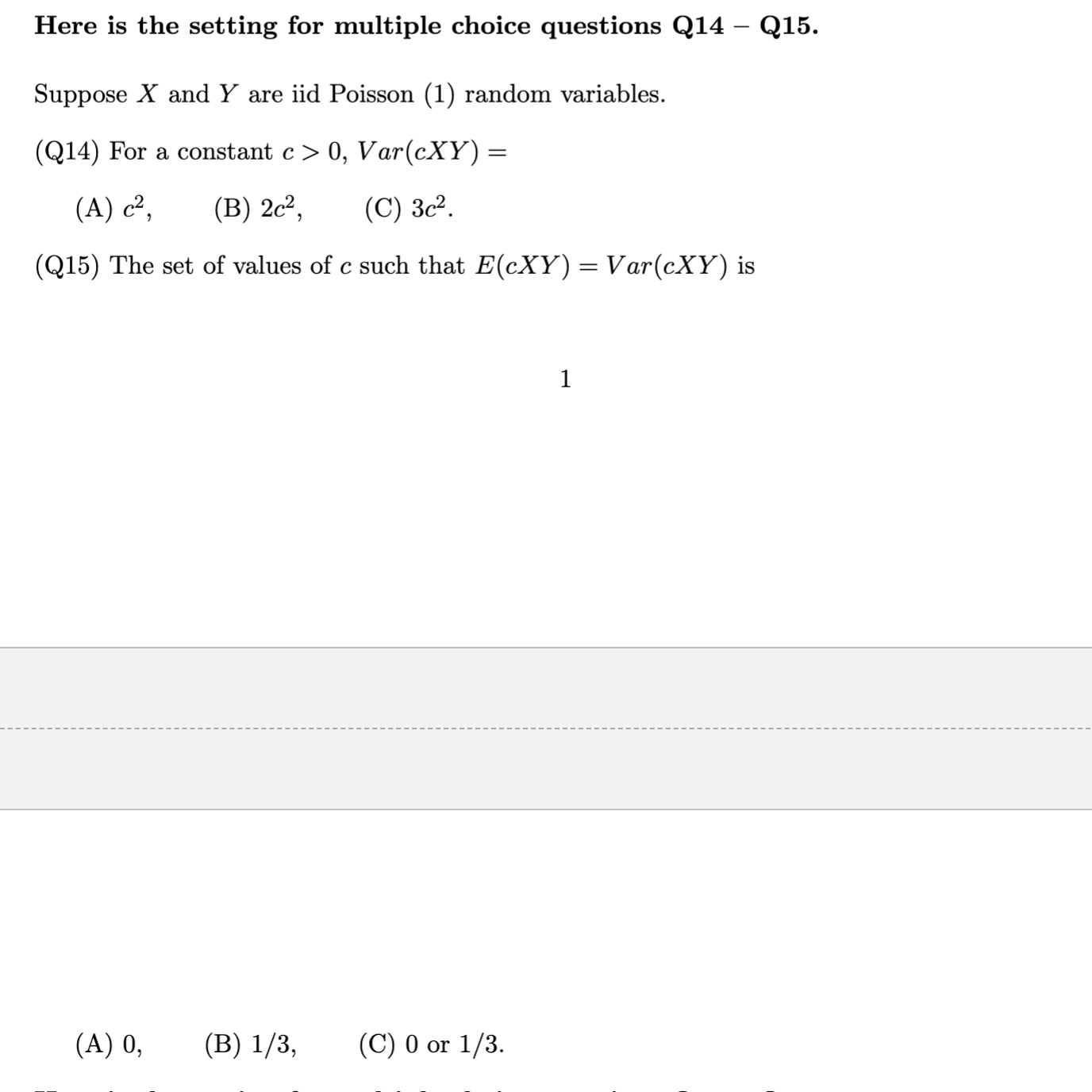 Solved Here is the setting for multiple choice questions | Chegg.com