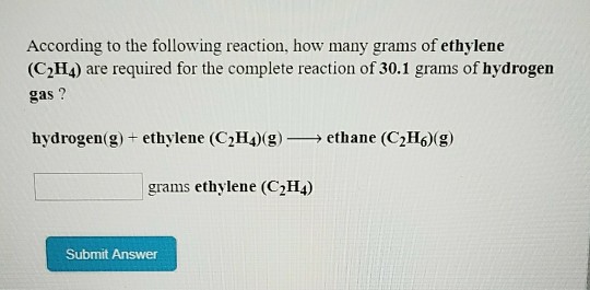 Solved According to the following reaction how many grams Chegg