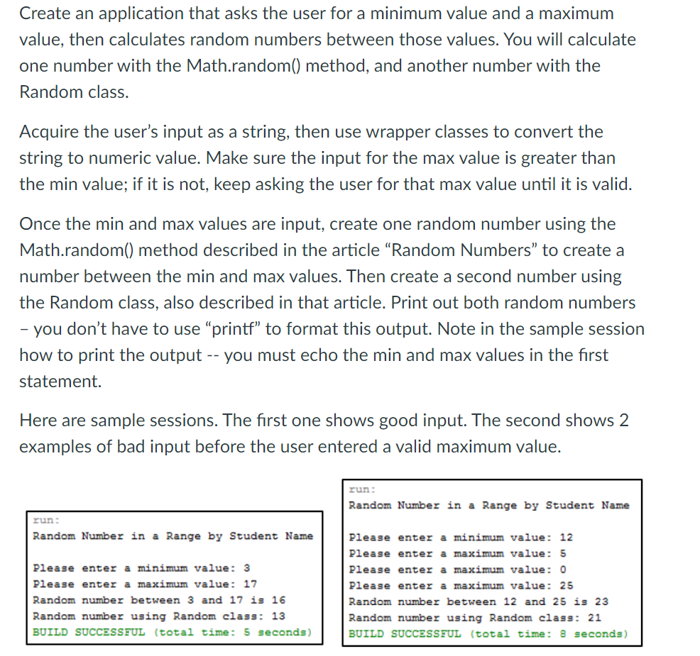 Solved Create an application that asks the user for a | Chegg.com