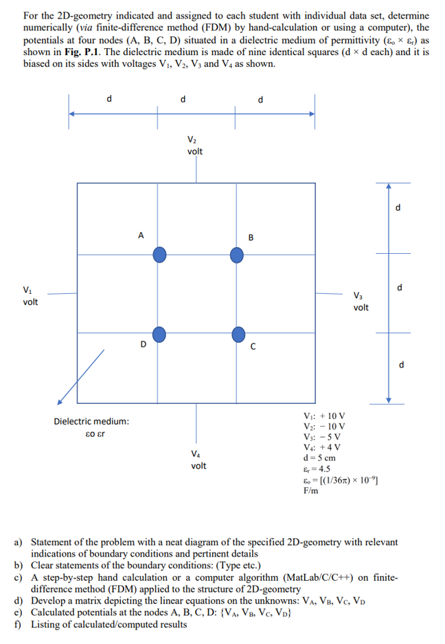 For the 2D-geometry indicated and assigned to each | Chegg.com