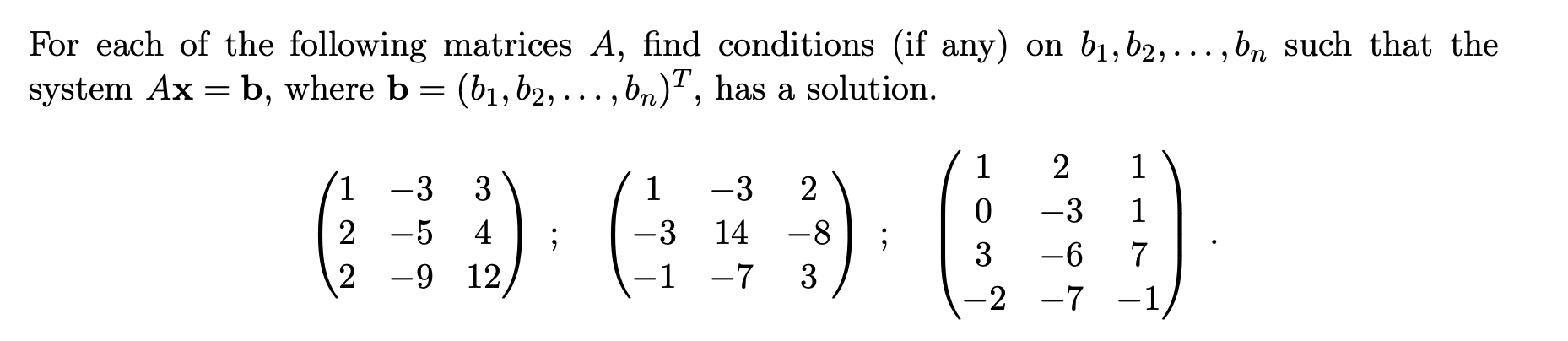 Solved Please just do the first Matrix but make the solution | Chegg.com