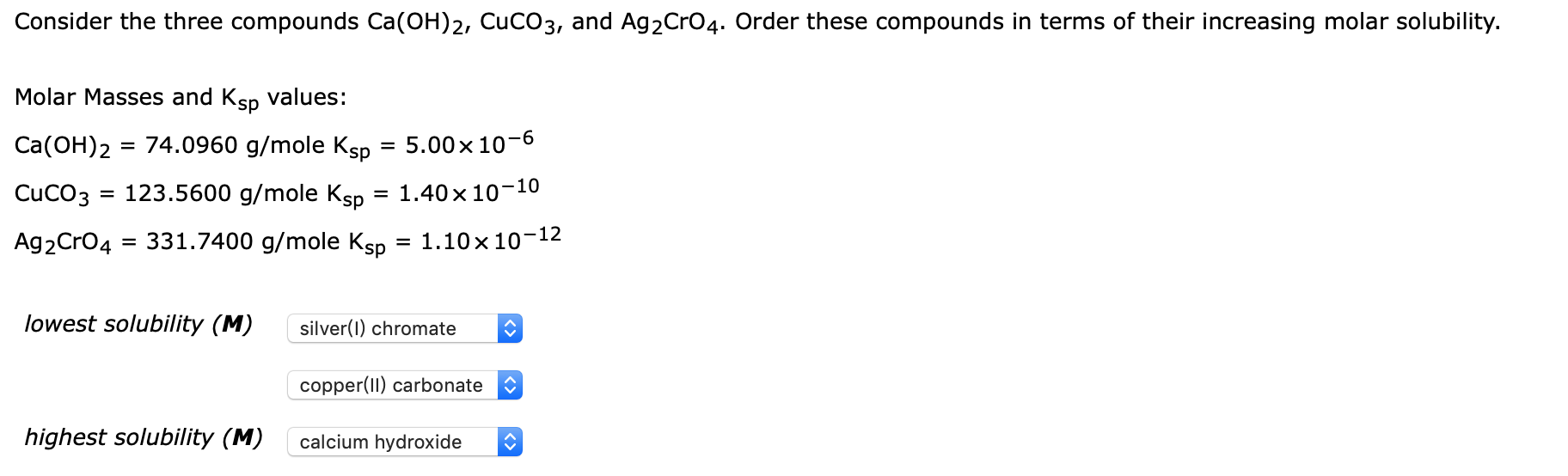 Solved Consider The Three Compounds Ca Oh 2 Cuco3 And Ag2 Chegg Solved Consider The Three Compounds Ca Oh 2 Cuco3 And Ag2 Chegg