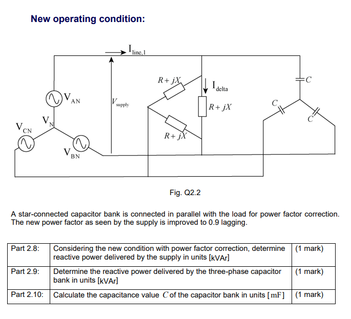 Solved A balanced three phase delta-connected load consist | Chegg.com