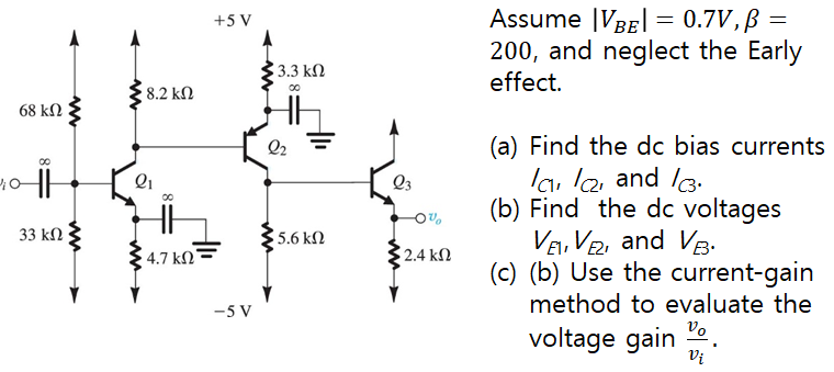 Solved 5 V Assume Vbel 0 7v Ss 0 And Neglect The Chegg Com