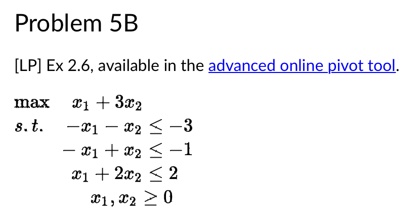 Solved Instructions: Solve the following linear programming | Chegg.com